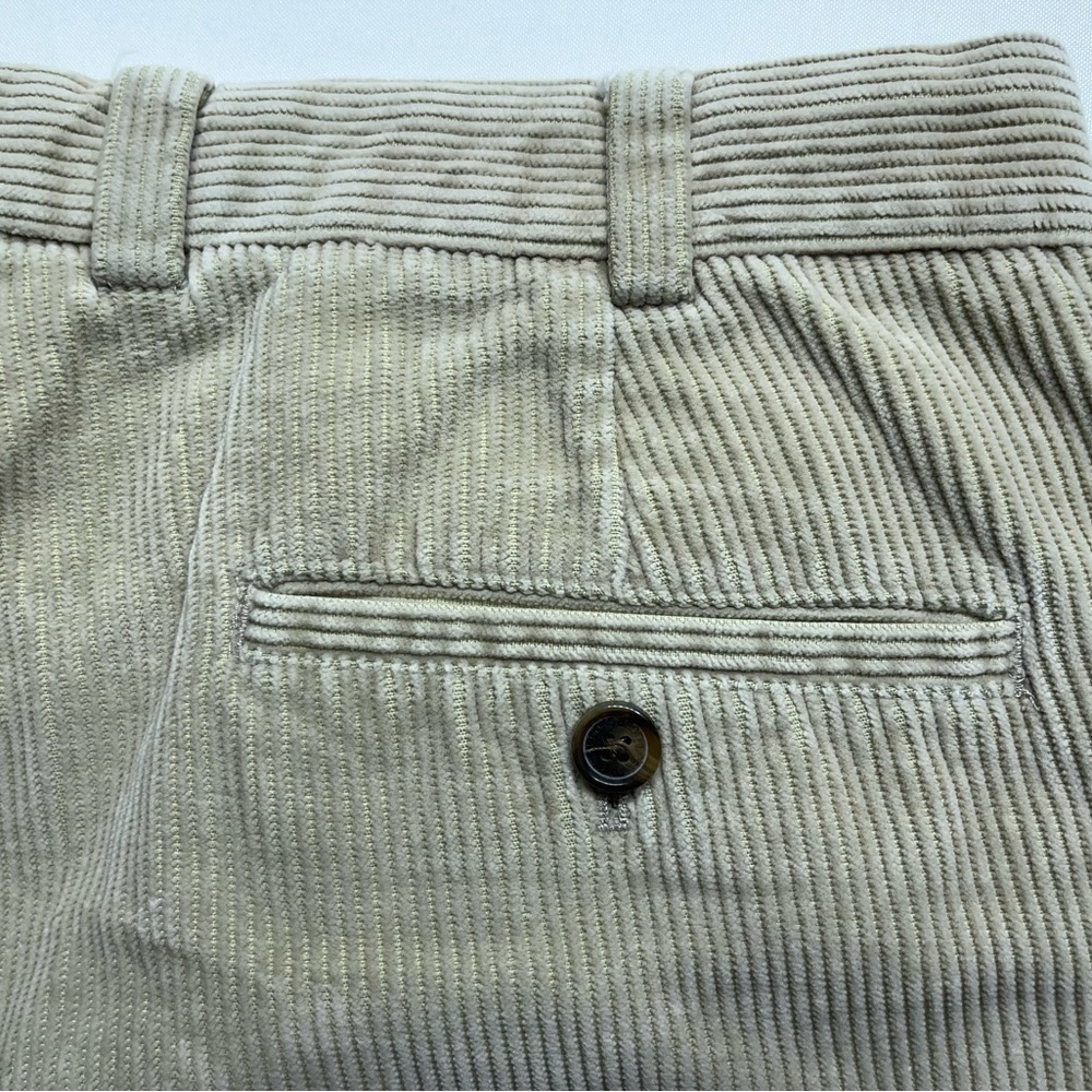 Brooks Brothers Corduroy Pants Mens Size 36x30 Elliot Fit Pleated Cuffed Preppy - Picture 12 of 12